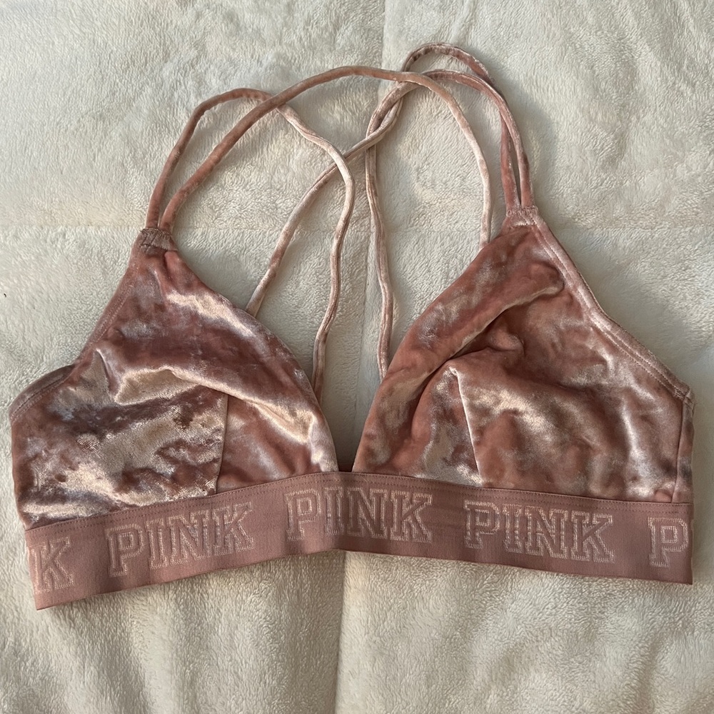 PINK velvet bralette